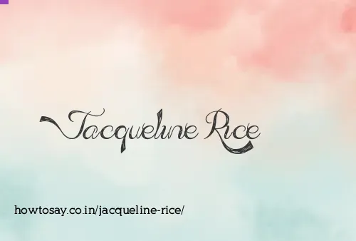 Jacqueline Rice