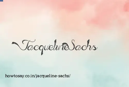Jacqueline Sachs