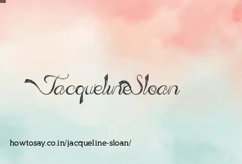 Jacqueline Sloan
