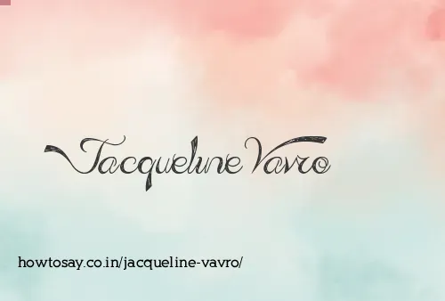 Jacqueline Vavro