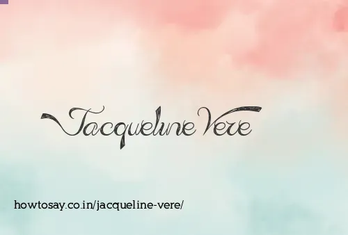 Jacqueline Vere