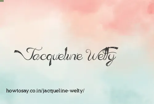 Jacqueline Welty