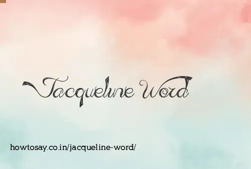 Jacqueline Word