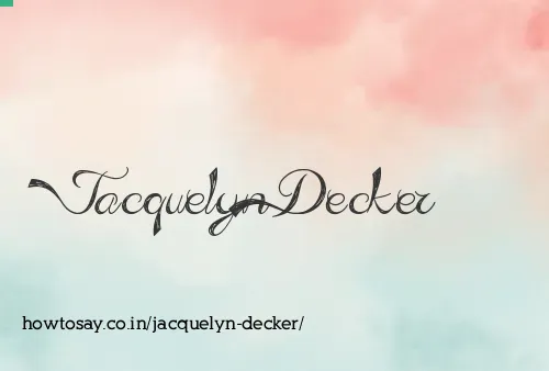 Jacquelyn Decker