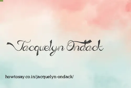 Jacquelyn Ondack