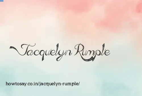 Jacquelyn Rumple
