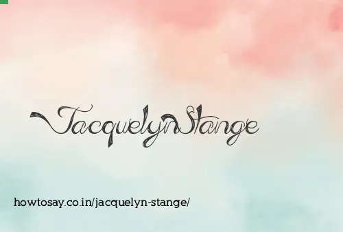 Jacquelyn Stange