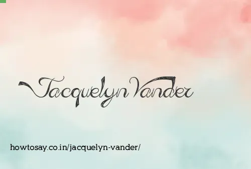 Jacquelyn Vander