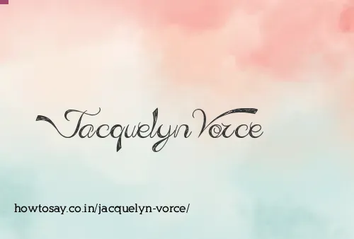 Jacquelyn Vorce
