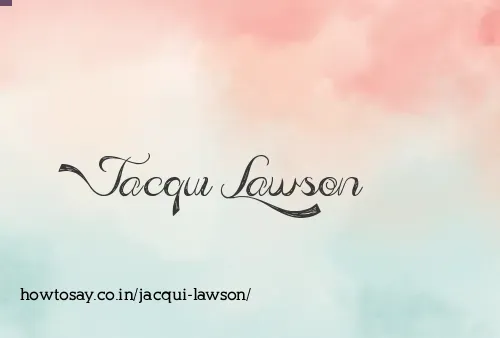 Jacqui Lawson