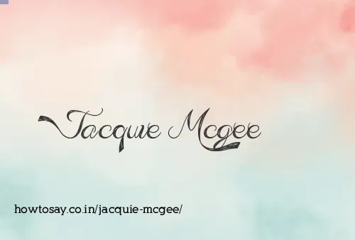 Jacquie Mcgee