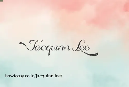 Jacquinn Lee