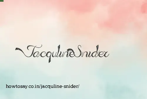 Jacquline Snider