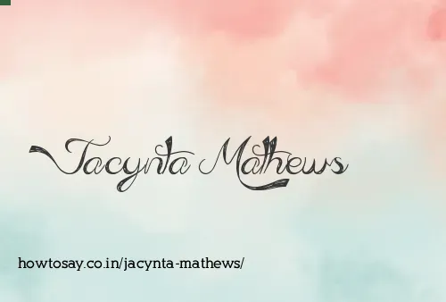 Jacynta Mathews