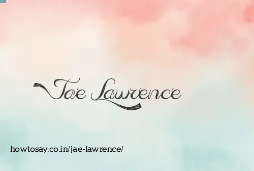 Jae Lawrence