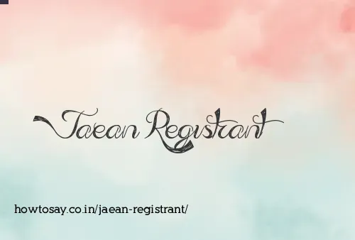 Jaean Registrant