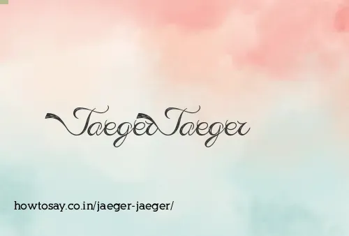 Jaeger Jaeger