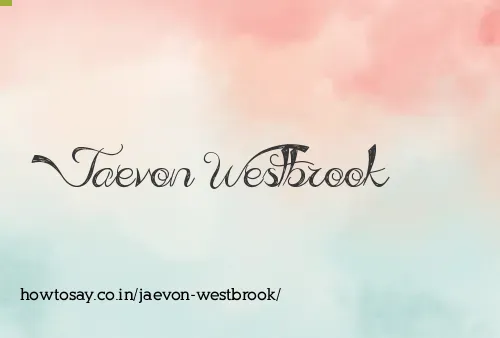 Jaevon Westbrook