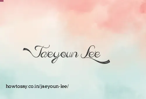 Jaeyoun Lee