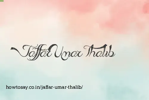 Jaffar Umar Thalib
