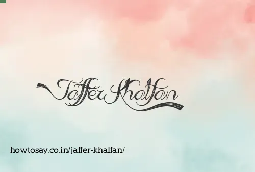 Jaffer Khalfan