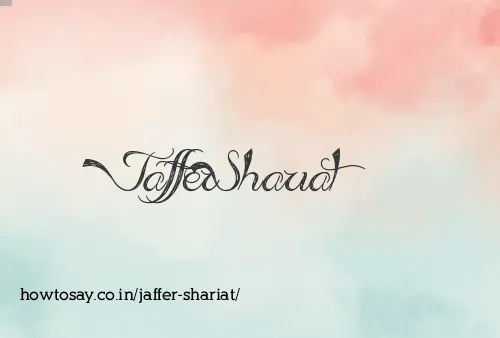 Jaffer Shariat