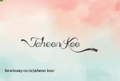 Jaheon Koo