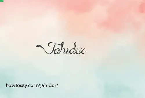 Jahidur