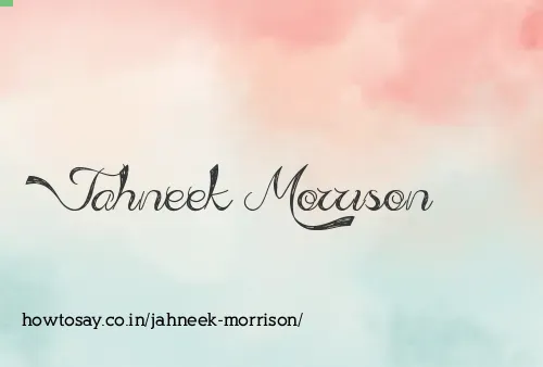 Jahneek Morrison