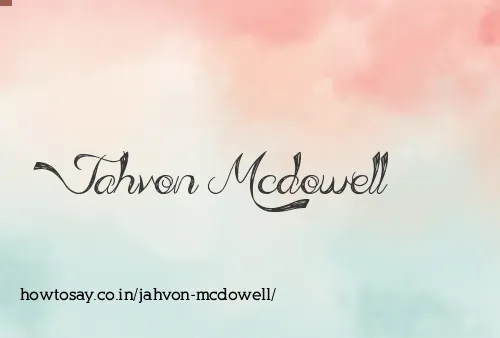 Jahvon Mcdowell