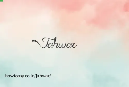 Jahwar