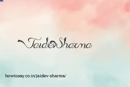 Jaidev Sharma