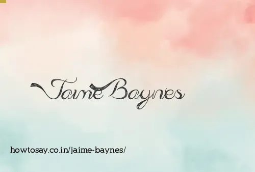 Jaime Baynes