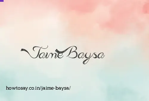 Jaime Baysa