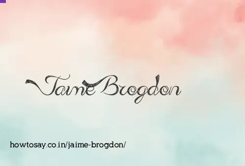 Jaime Brogdon