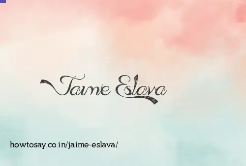 Jaime Eslava