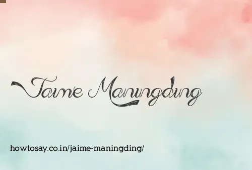 Jaime Maningding