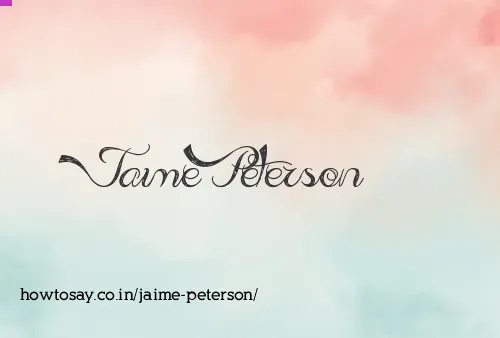 Jaime Peterson