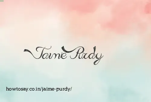 Jaime Purdy