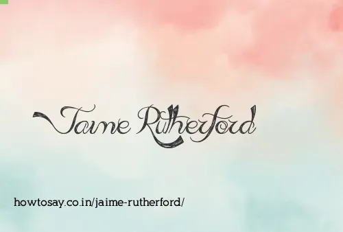 Jaime Rutherford