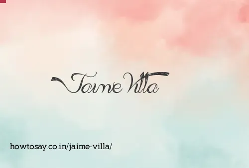 Jaime Villa