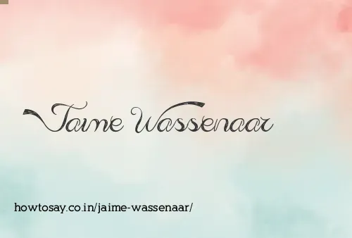 Jaime Wassenaar