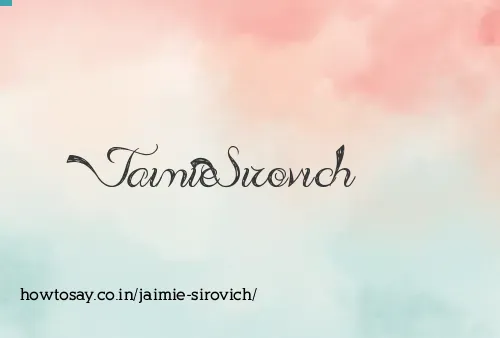 Jaimie Sirovich