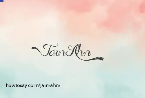 Jain Ahn