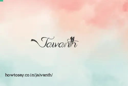 Jaivanth