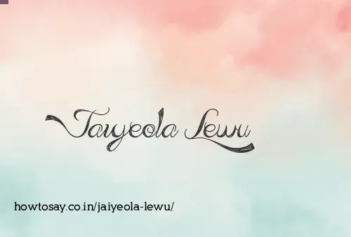 Jaiyeola Lewu