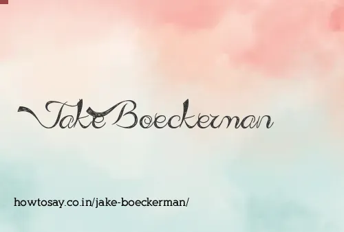 Jake Boeckerman