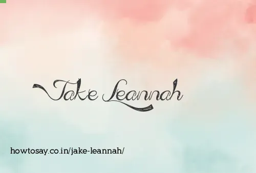 Jake Leannah