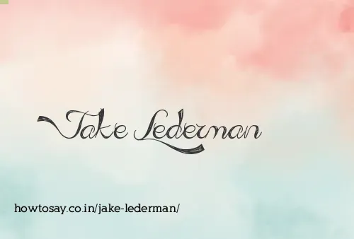 Jake Lederman