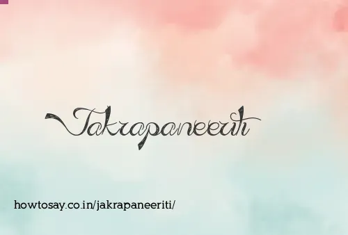 Jakrapaneeriti